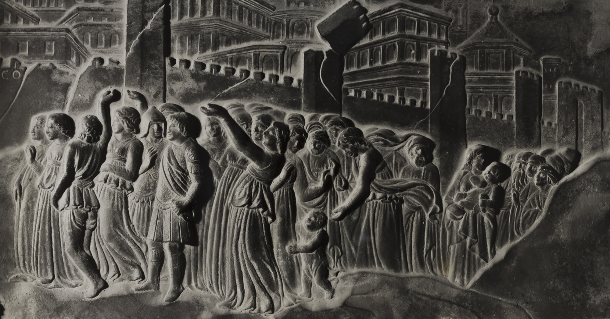 Ghiberti Lorenzo. Presa di Gerico, particolare. Firenze. Battistero.