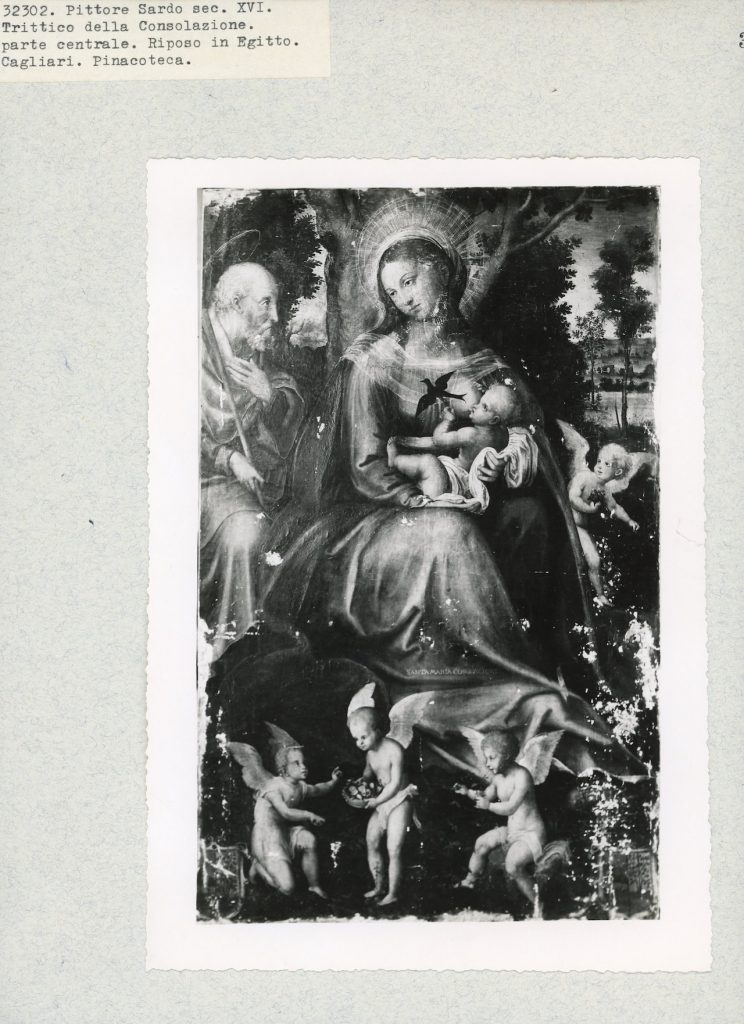 Gabinetto fotografico della Soprintendenza alle Gallerie della Sardegna, Michele Cavaro, Madonna della Consolazione, gelatina ai sali d’argento, ante 1932, prima del restauro, Fototeca INSR, n. inv. 32302
