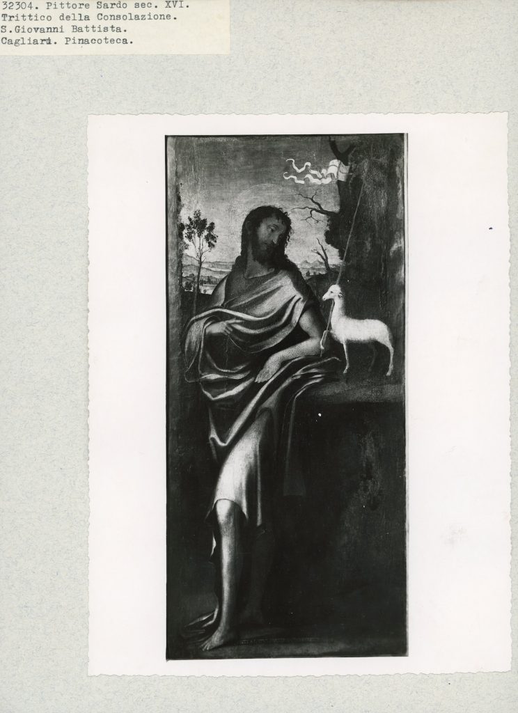 Gabinetto fotografico della Soprintendenza alle Gallerie della Sardegna, Michele Cavaro, San Giovanni Battista, gelatina ai sali d’argento, 1932-1941, dopo il restauro, Fototeca INSR, n. inv. 32304