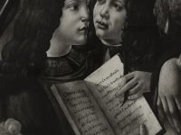 Scuola di Sandro Botticelli, Madonna con il Bambino e due angeli (particolare)
ca. 1488–1500, Siena, Palazzo Chigi-Saracini
Fotografia Fratelli Alinari
Fototeca dell’Istituto Nazionale di Studi sul Rinascimento, n. inv. 1183